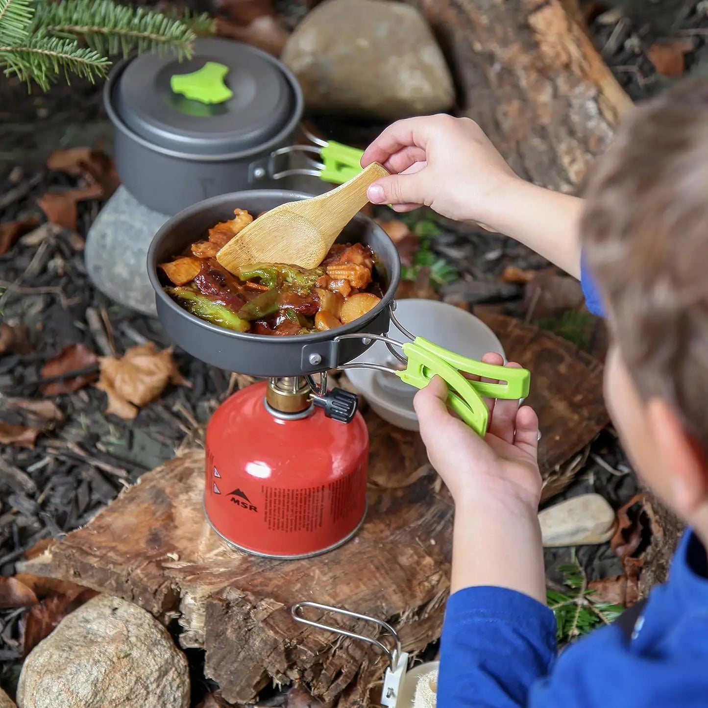 Camping Cookware Mess Kit for Backpacking Gear