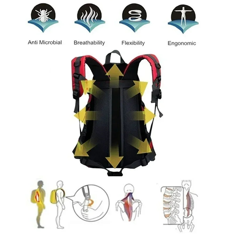 40L Lightweight Travel Mountaineering Backpack