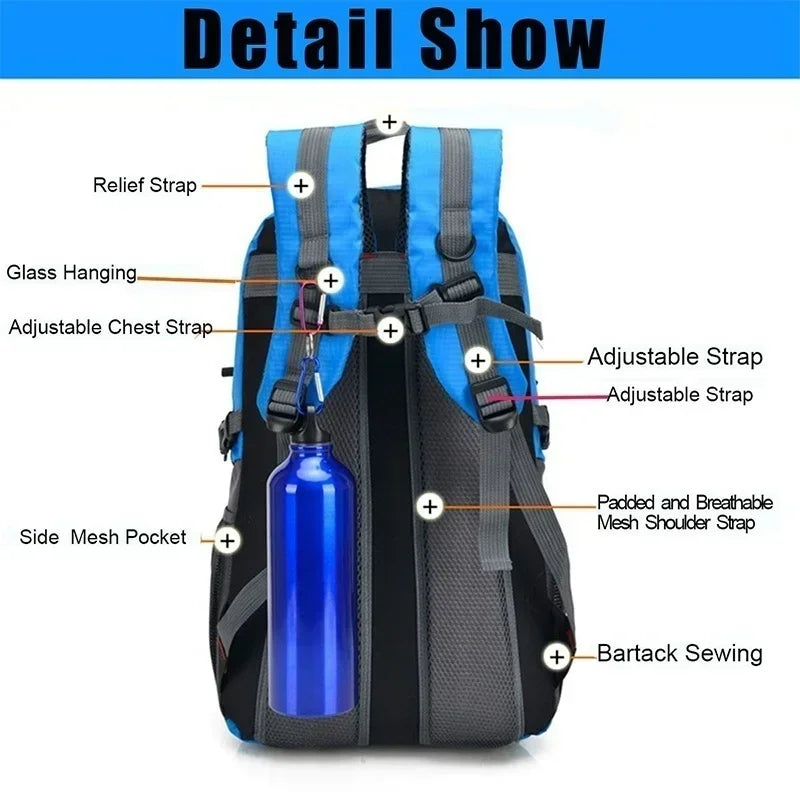40L Lightweight Travel Mountaineering Backpack