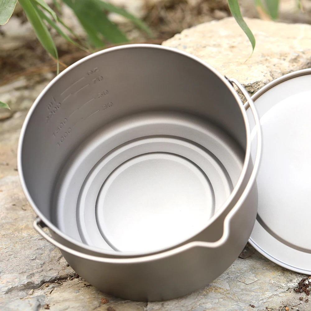 Ultralight Portable Hanging Pot with Lid
