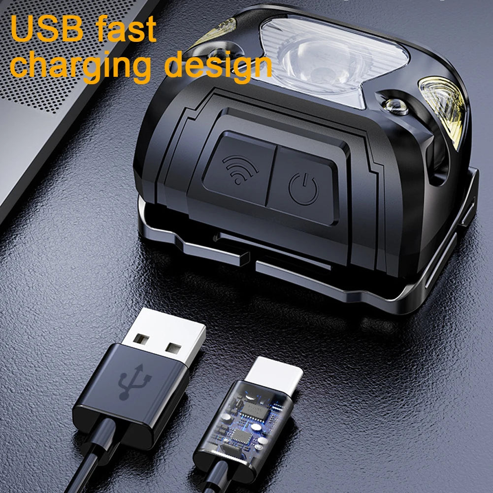 LED Headlight Torch USB Charging