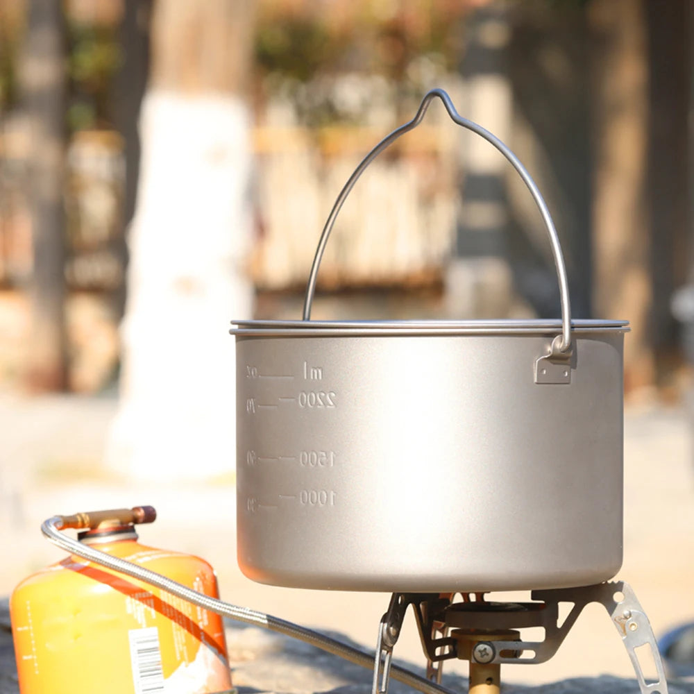 Ultralight Portable Hanging Pot with Lid