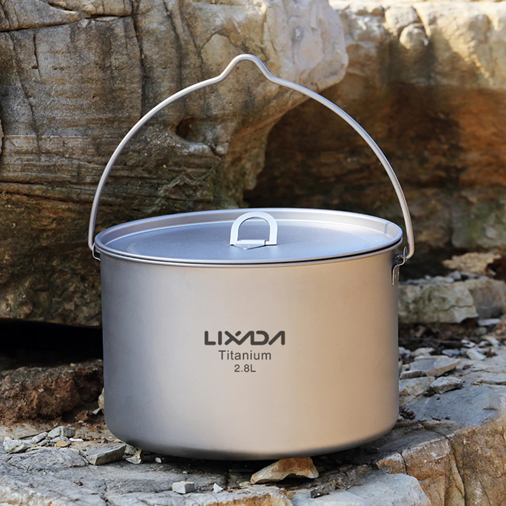 Ultralight Portable Hanging Pot with Lid