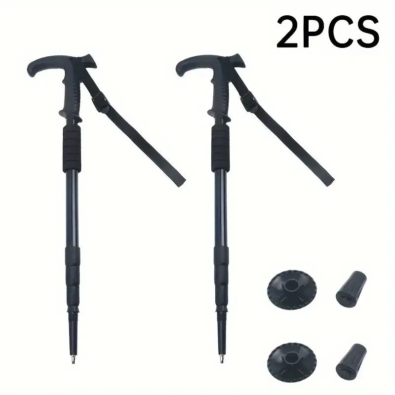 2Pcs Anti Shock Trekking Pole