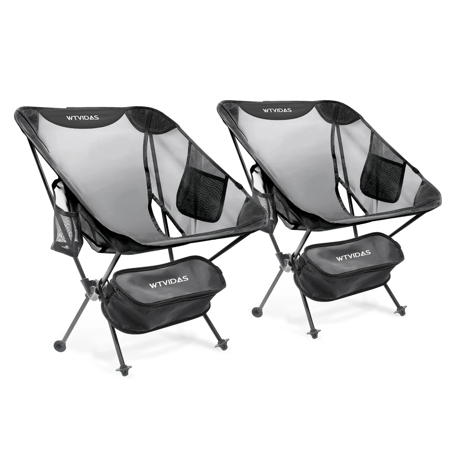 2 Pack Netting Foldable Camping Chairs