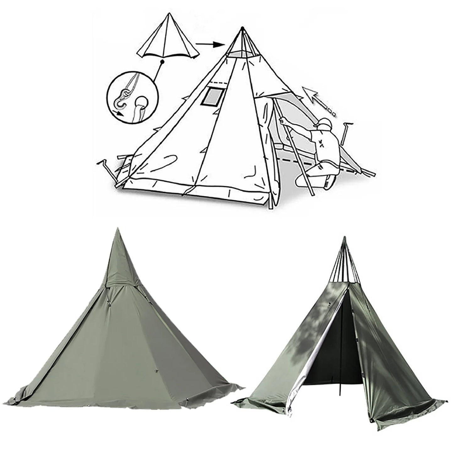 Outdoor Camping Teepee Tent