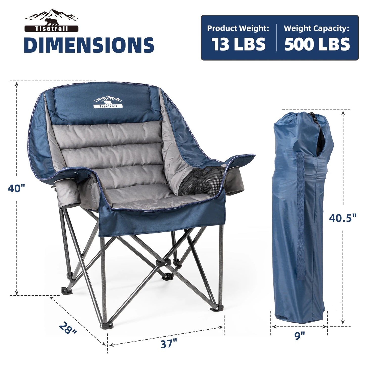 Oversized Padded Camping Chair