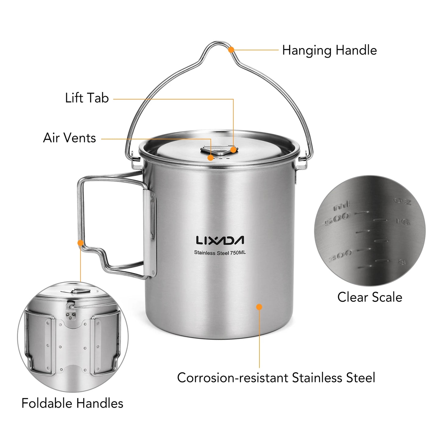 750ml Stainless Steel Pot