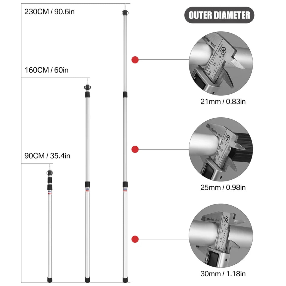 Set of 2 Tarp Poles