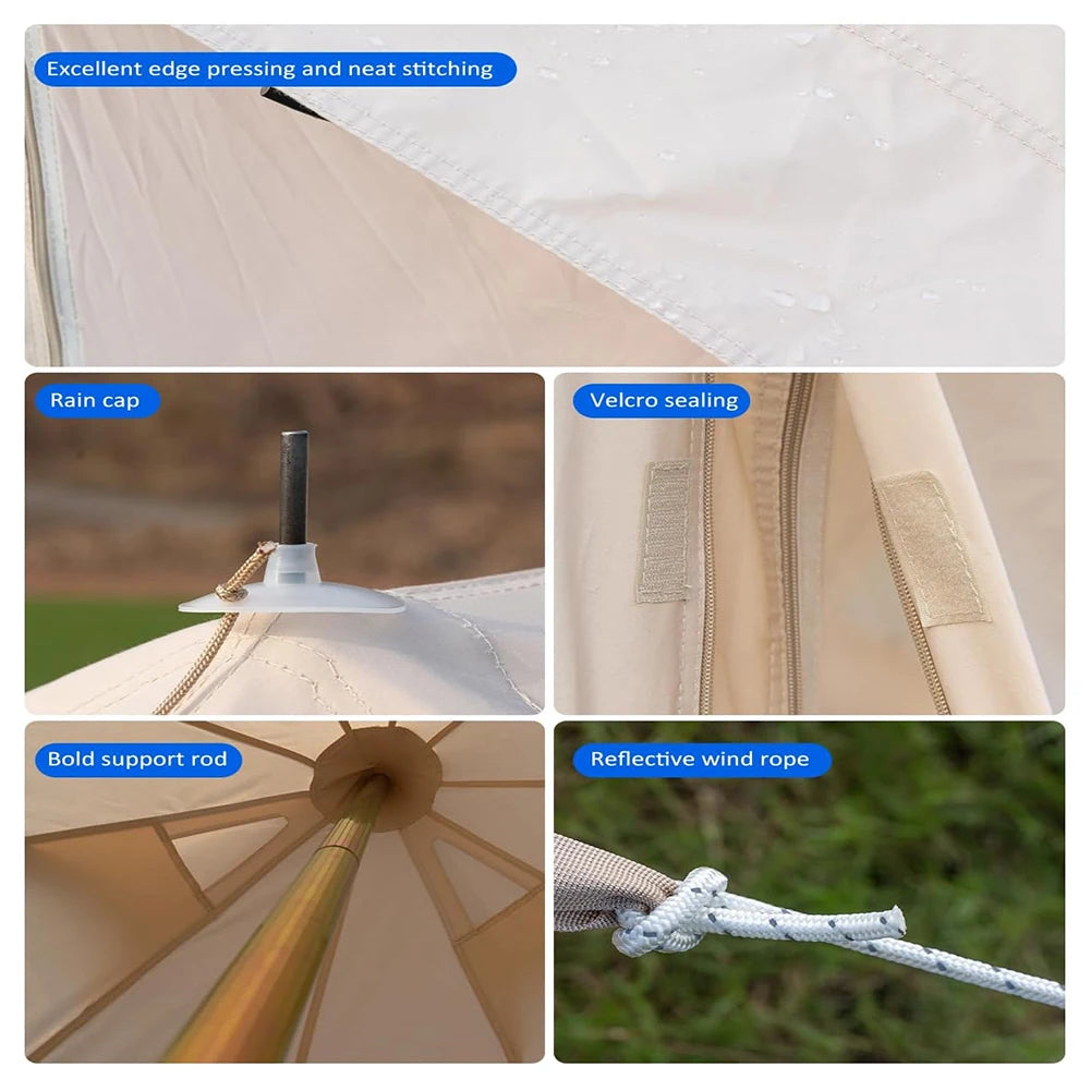 Portable Canvas Yurt Tent with Stove Jack