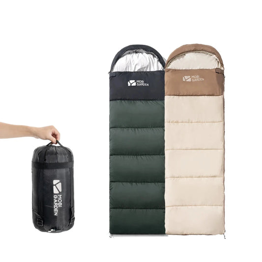 Camping hooded sleeping bag