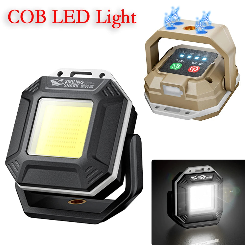 COB LED Work Light Rechargeable Flashlight with Magnetic Base