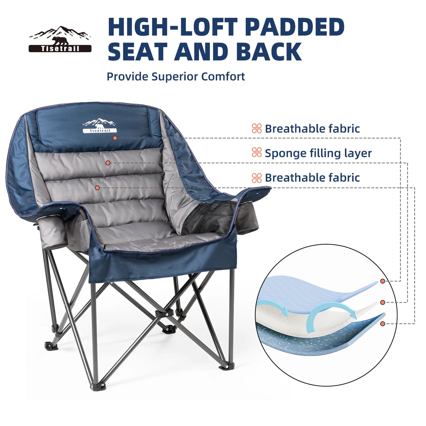 Oversized Padded Camping Chair