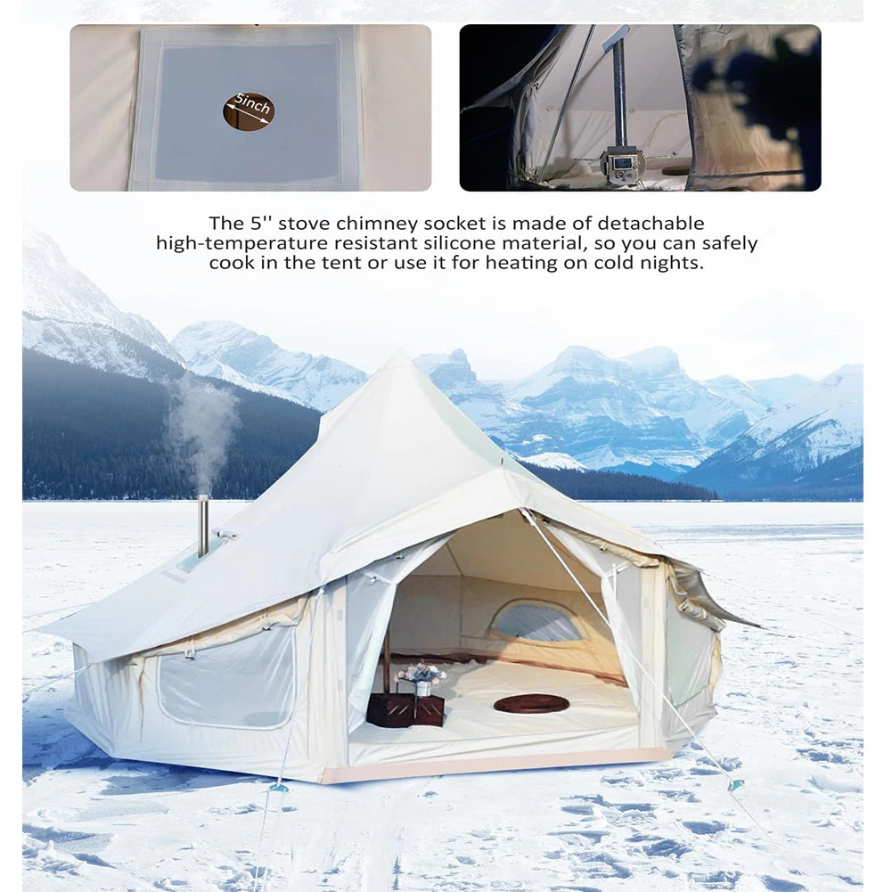 Portable Canvas Yurt Tent with Stove Jack